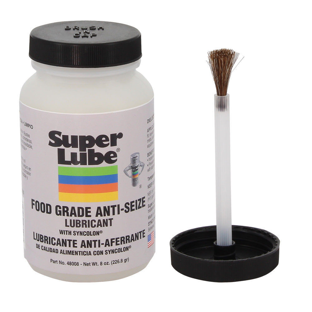 Super Lube Food Grade Anti-Seize w/Syncolon&reg; (PTFE) - 8oz Brush Bottle