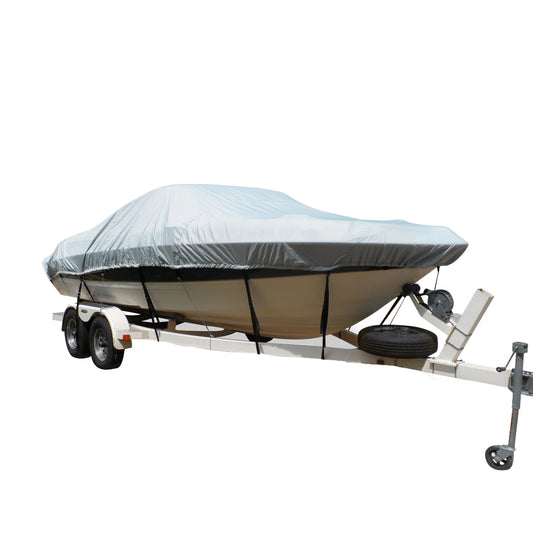 Carver Flex-Fit&trade; PRO Polyester Size 9 Boat Cover f/Pontoon Boats - Grey