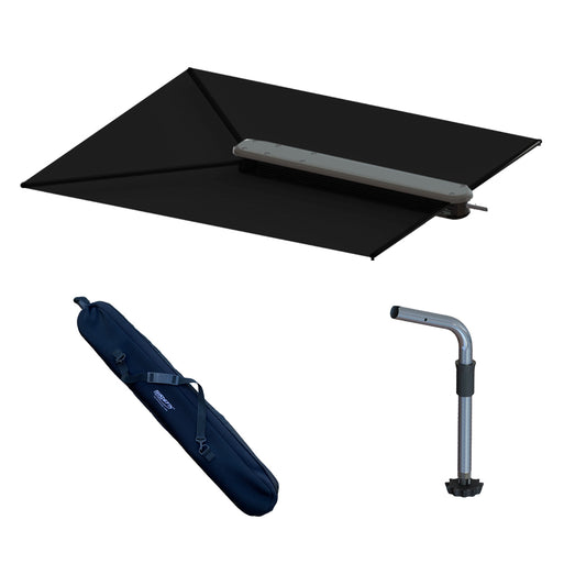 TACO ShadeFin w/Black Fabric, Bag &amp; Fixed Rod Holder Mount Kit