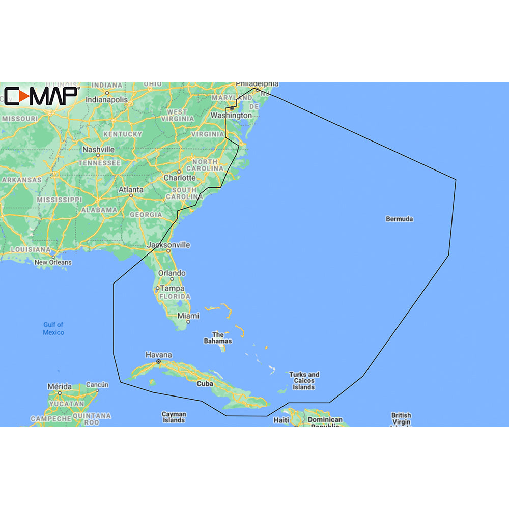C-MAP M-NA-Y203-MS Chesapeake Bay to Bahamas REVEAL&trade; Coastal Chart