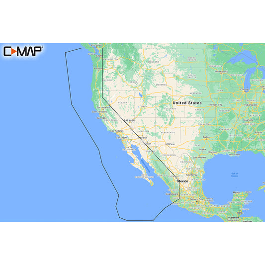 C-MAP M-NA-Y206-MS West Coast &amp; Baja California REVEAL&trade; Coastal Chart - Does NOT contain Hawaii