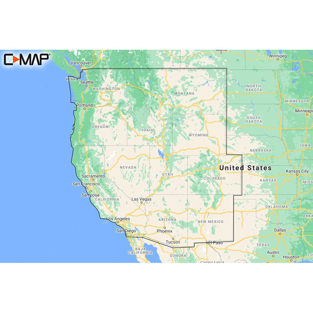 C-MAP M-NA-Y211-MS US Lakes West REVEAL&trade; Inland Chart