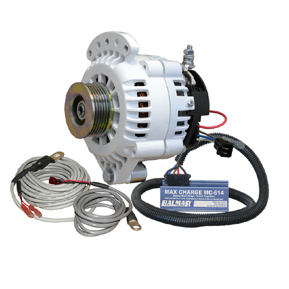Balmar 621 Series 120A Kit w/MC-614 Regulator, T-Sensor, K6 Pulley, Single Foot &amp; Mounting Hardware