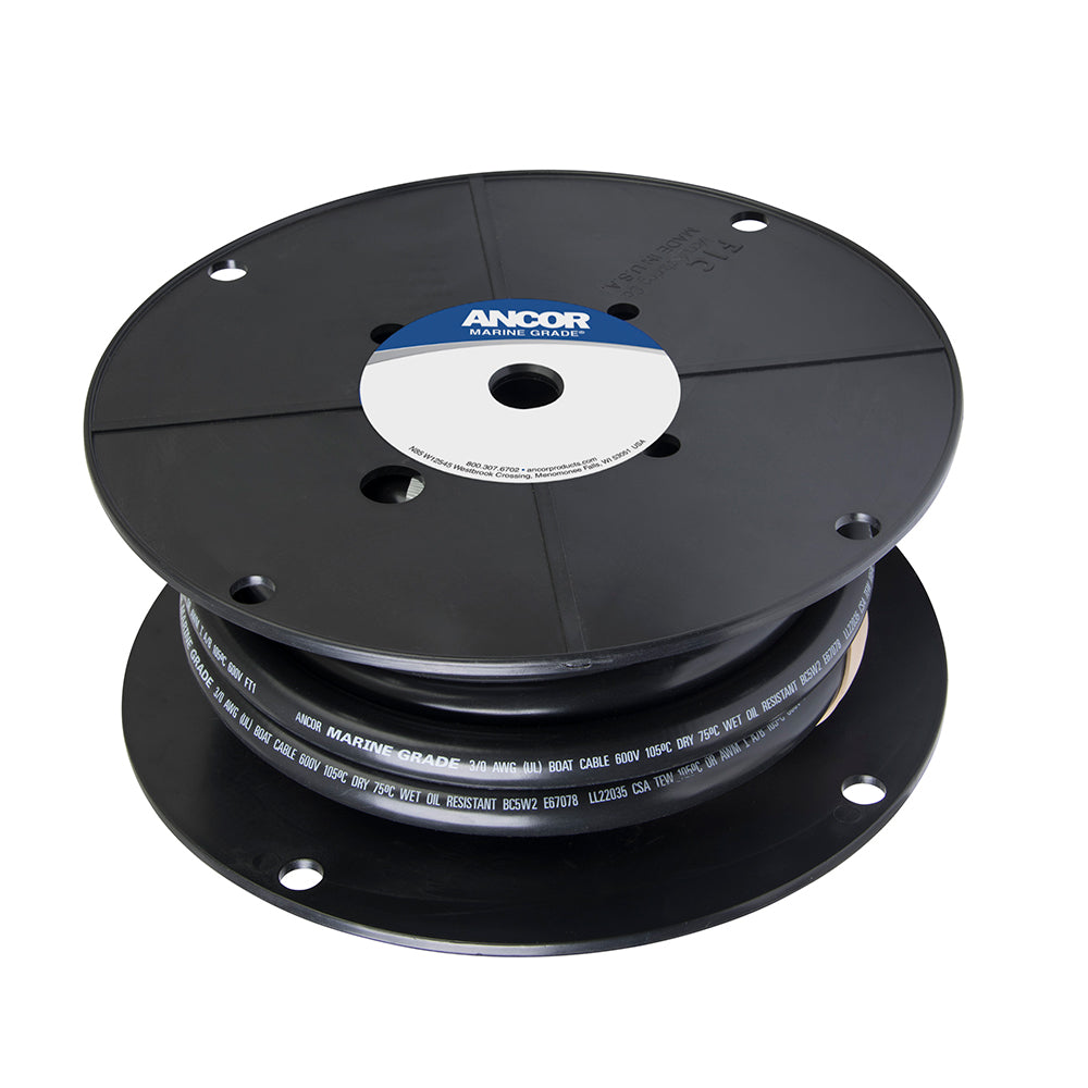 Ancor Tinned Copper Battery Cable, 3/0 AWG (85mm&sup2;) - Black - 100&#39;