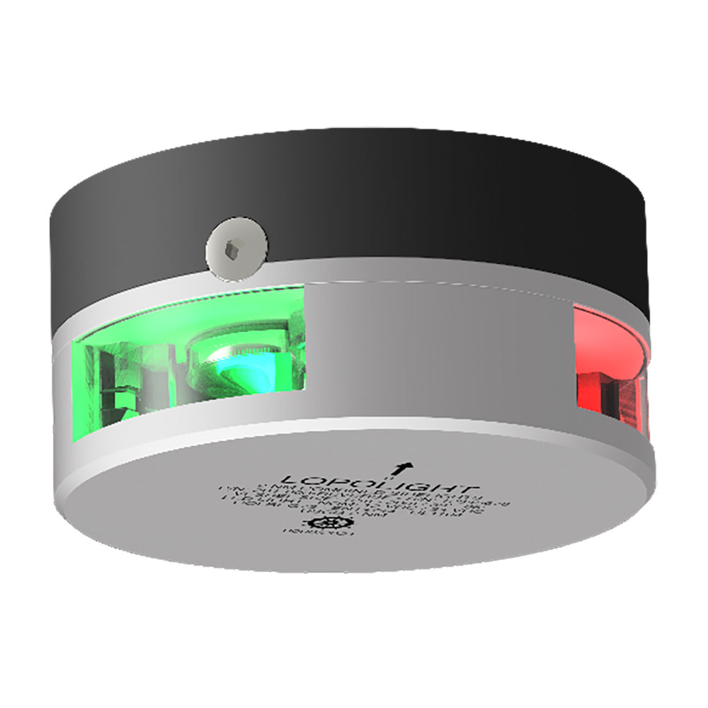 Lopolght Series 201-003 - Starboard &amp; Port Sidelight - 2NM - Reverse Horizontal Mount - Green/Red - Silver Housing