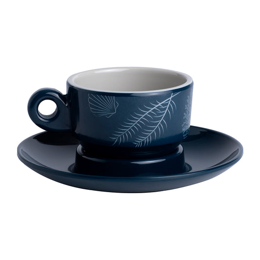 Marine Business Melamine Espresso Cup &amp; Plate Set - LIVING - Set of 6