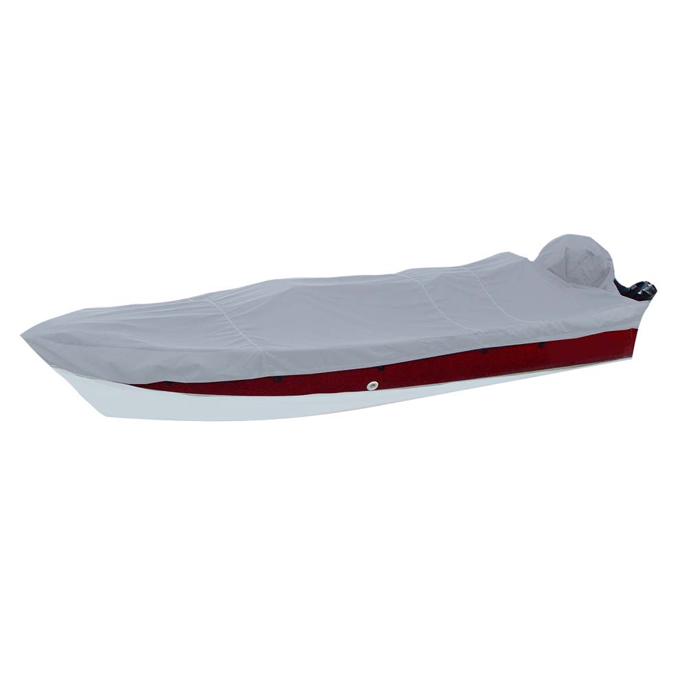 Carver Poly-Flex II Styled-to-Fit Boat Cover f/15.5&#39; V-Hull Side Console Fishing Boats - Grey