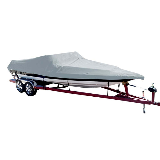 Carver Poly-Flex II Styled-to-Fit Boat Cover f/19.5&#39; Sterndrive Ski Boats with Low Profile Windshield - Grey