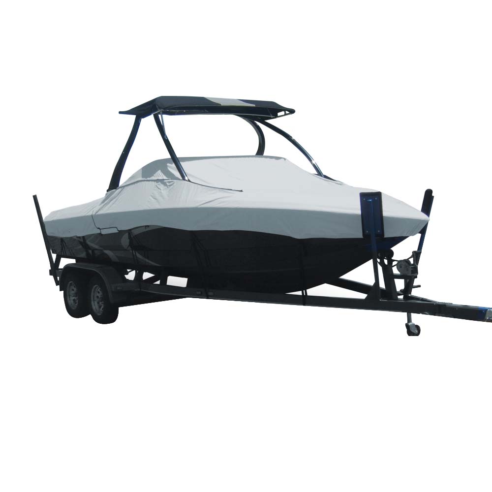 Carver Sun-DURA&reg; Specialty Boat Cover f/22.5&#39; Tournament Ski Boats w/Tower - Grey