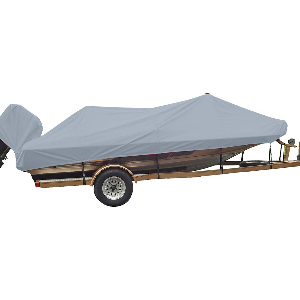 Carver Poly-Flex II Styled-to-Fit Boat Cover f/18.5&#39; Angled Transom Bass Boats - Grey