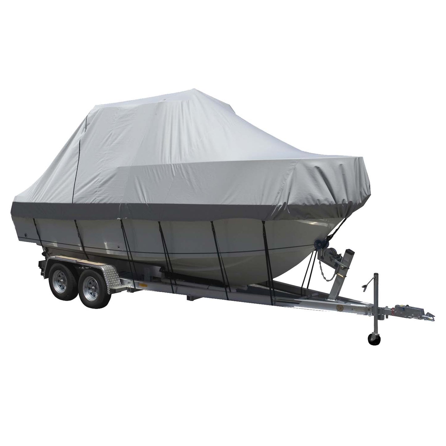 Carver Sun-DURA&reg; Specialty Boat Cover f/27.5&#39; Walk Around Cuddy &amp; Center Console Boats - Grey