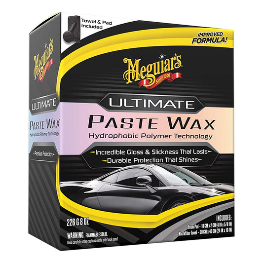 Meguiar&#39;s Ultimate Paste Wax - Long-Lasting, Easy to Use Synthetic Wax - 8oz