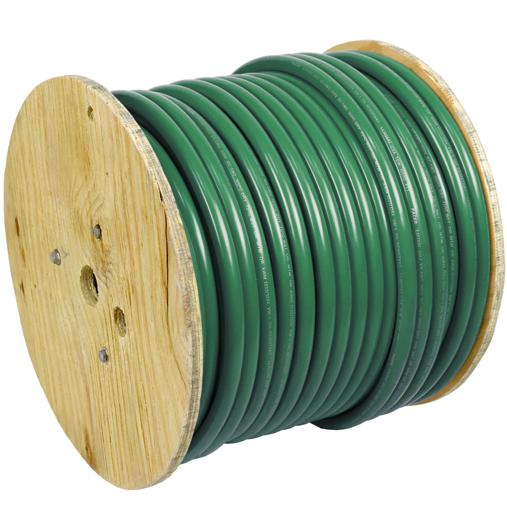 Pacer Green 4 AWG Battery Cable - 250&#39;