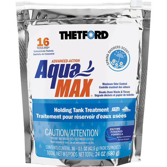 Thetford AquaMax&reg; Holding Tank Treatment - 16 Toss-Ins - Spring Shower Scent